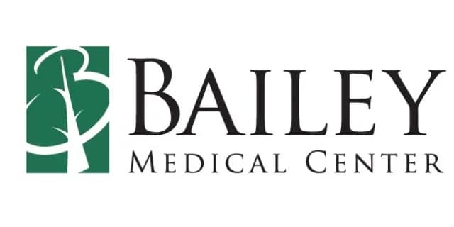 Bailey medical center text next to green "B" graphic