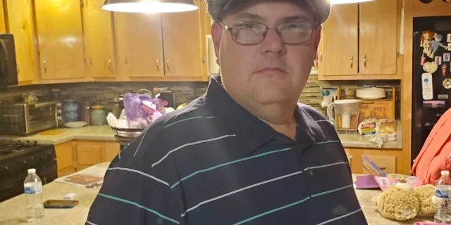 Jeffrey Grimes in his kitchen