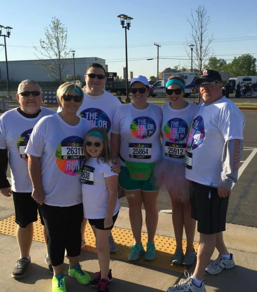 weight loss support family group photo