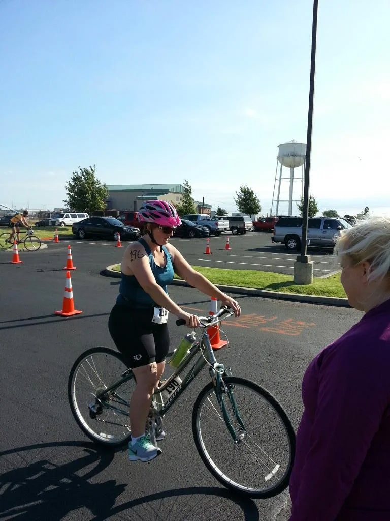 Tonya on her bike