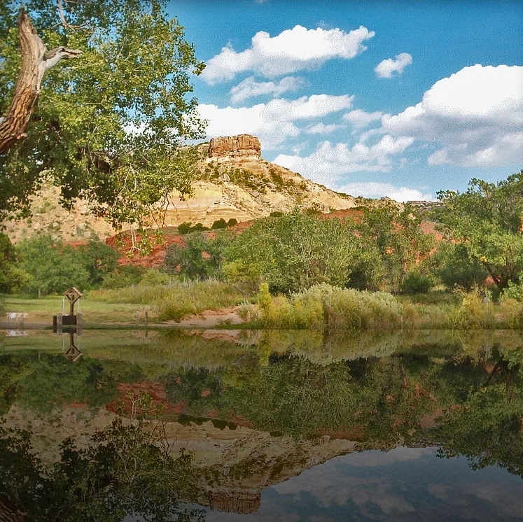 lake and rock formations