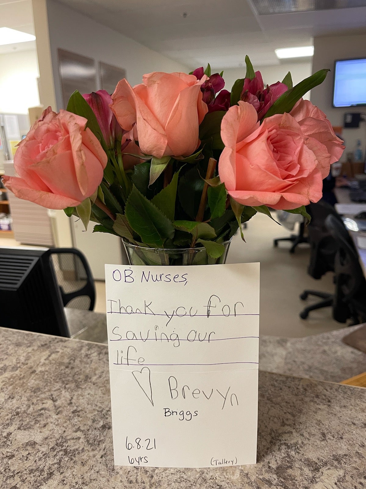 Mother-son share their appreciation with Hillcrest Hospital Claremore employees