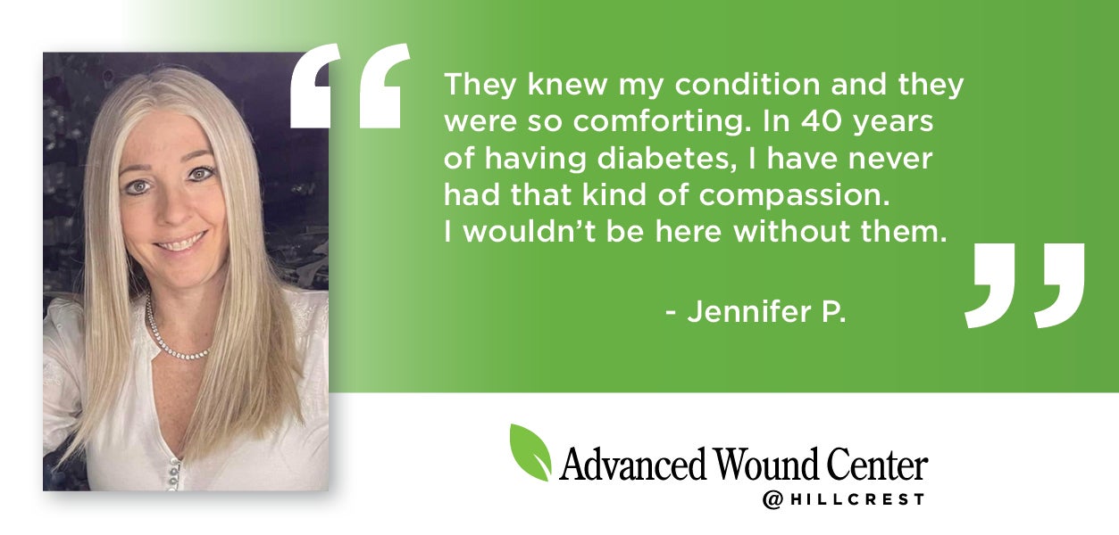 Advanced Wound Center helped save Jennifer’s foot … and her life