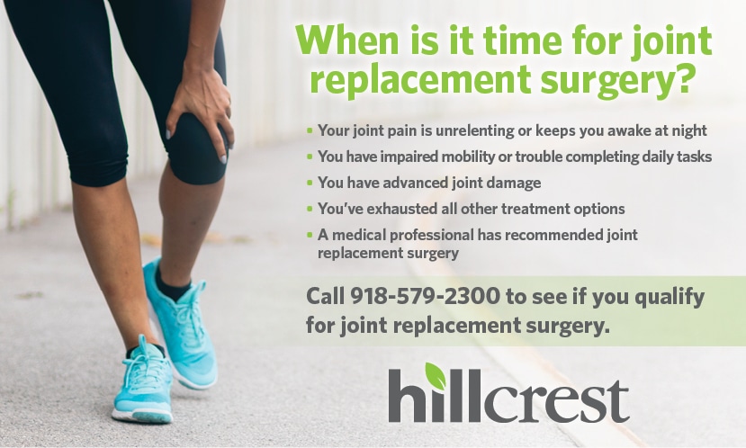 How do I know it's time for joint replacement?