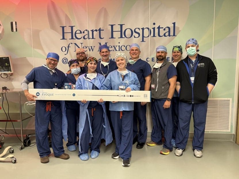Heart Hospital of New Mexico at Lovelace Medical Center performs state’s first EVOQUE Transcatheter Tricuspid Valve Replacement System implant procedure