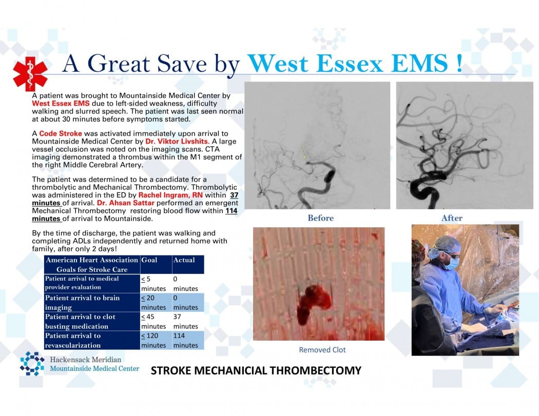 West Essex EMS played a critical role in a recent life-saving event