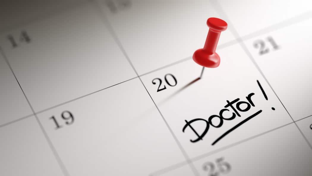 doctor marked on calander