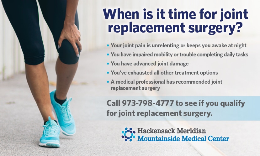 How do I know it's time for joint replacement?