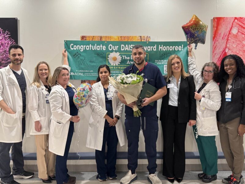 Hackensack Meridian Mountainside Medical Center Honors Tomas Oliver, RN, with DAISY Award