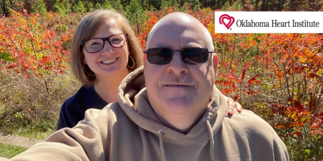 man and wife outside