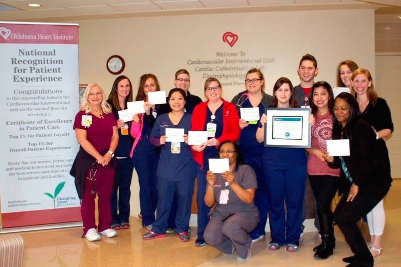 Nurses being awarded