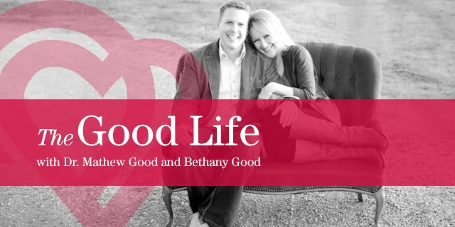 couple on couch with the words The Good Life over them