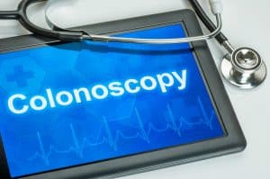 colonoscopy written on tablet