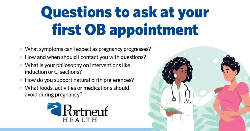 Questions to ask during your first obstetrics appointment