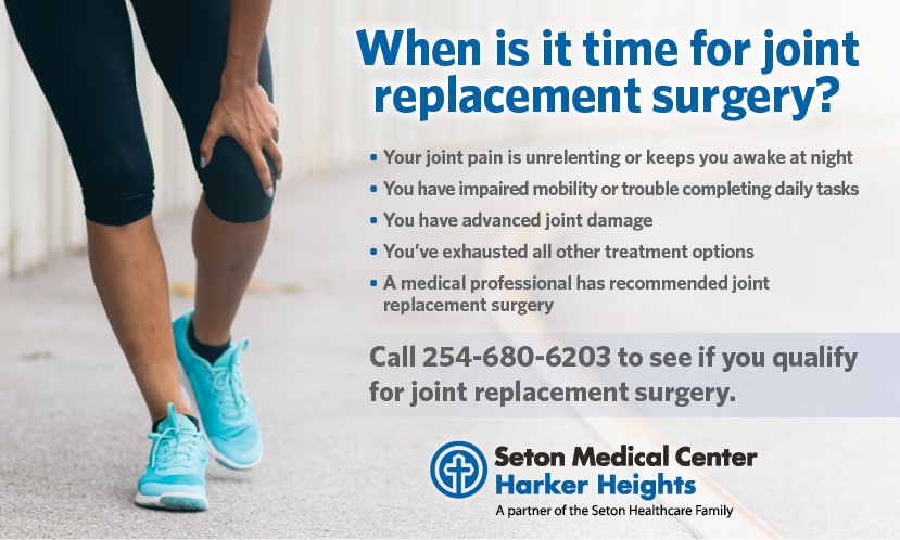 How do I know it's time for joint replacement?