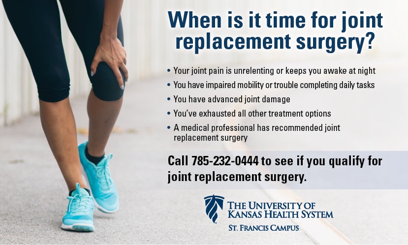 How do I know it's time for joint replacement?