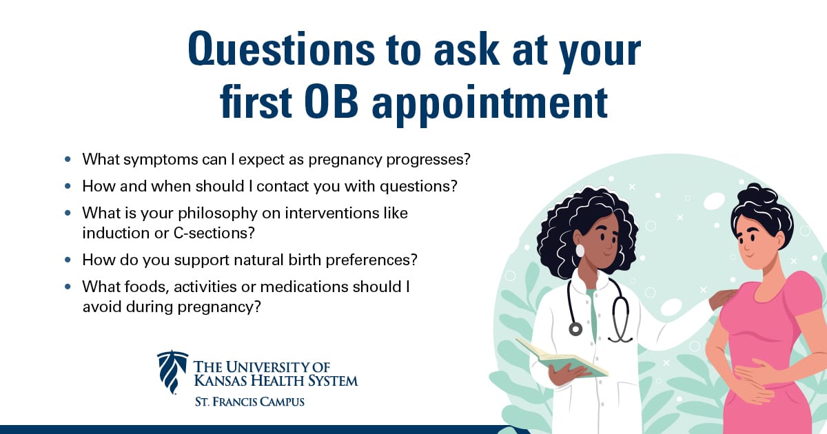 Questions to ask during your first obstetrics appointment