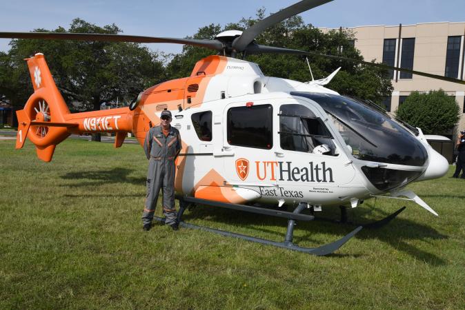 UT Health East Texas Air 1 reveals new helicopter design, uniforms New way to transmit patient data and new tracking system