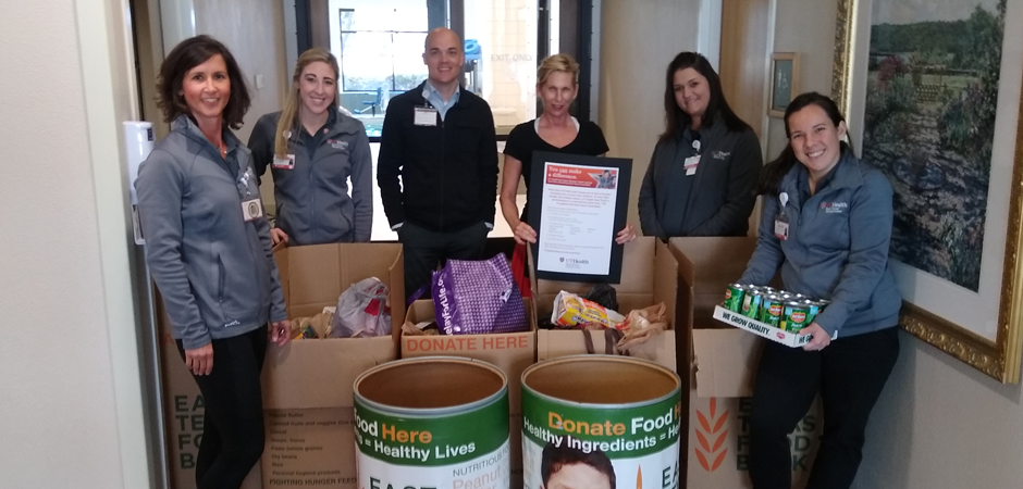 UT Health East Texas Olympic Centers Surpass Food Drive Goal