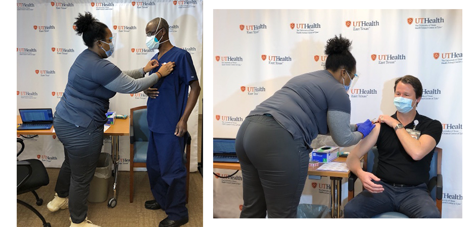 UT Health East Texas administers second dose of COVID-19 vaccines to caregivers