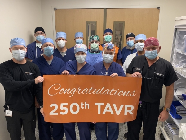 UT Health Tyler Completes 250th TAVR procedure