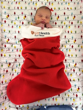 Babies born at UT Health Henderson receive special Christmas stocking
