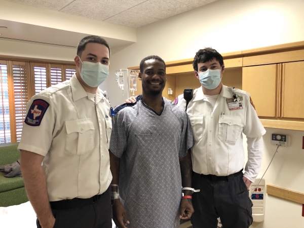 Heart patient meets EMS crew credited with life-saving response